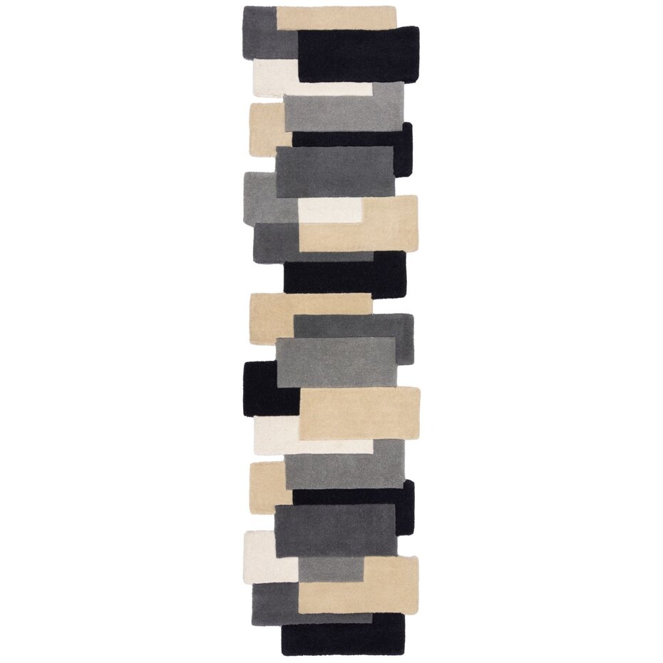 Loper Abstract Modern Stracto Collage - Organische Vorm - Multi 60X230 Cm Loper Abstract Modern Stracto Collage - Organische Vorm - Multi 60X230 Cm