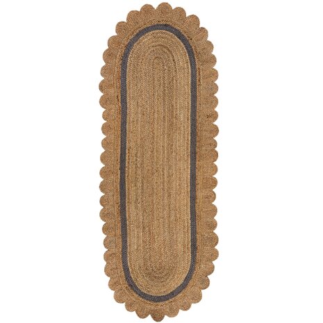 Loper - Grace Modern Jute Naturel / Grijs