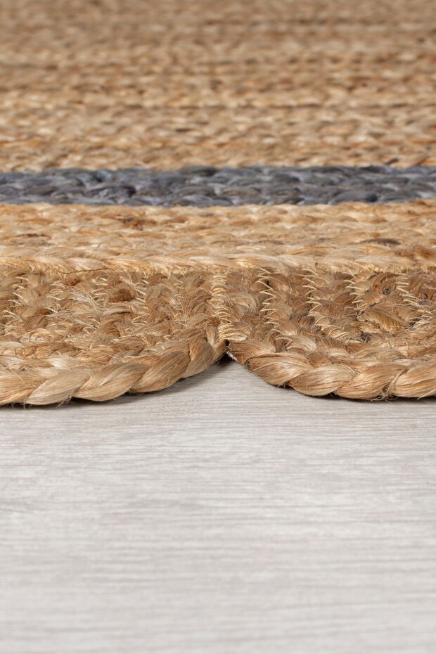 Loper - Grace Modern Jute Naturel / Grijs