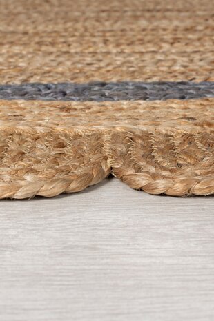 Loper - Grace Modern Jute Naturel / Grijs