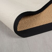 Flycarpets JUTE LOPER - KIRA NATUREL / ZWART