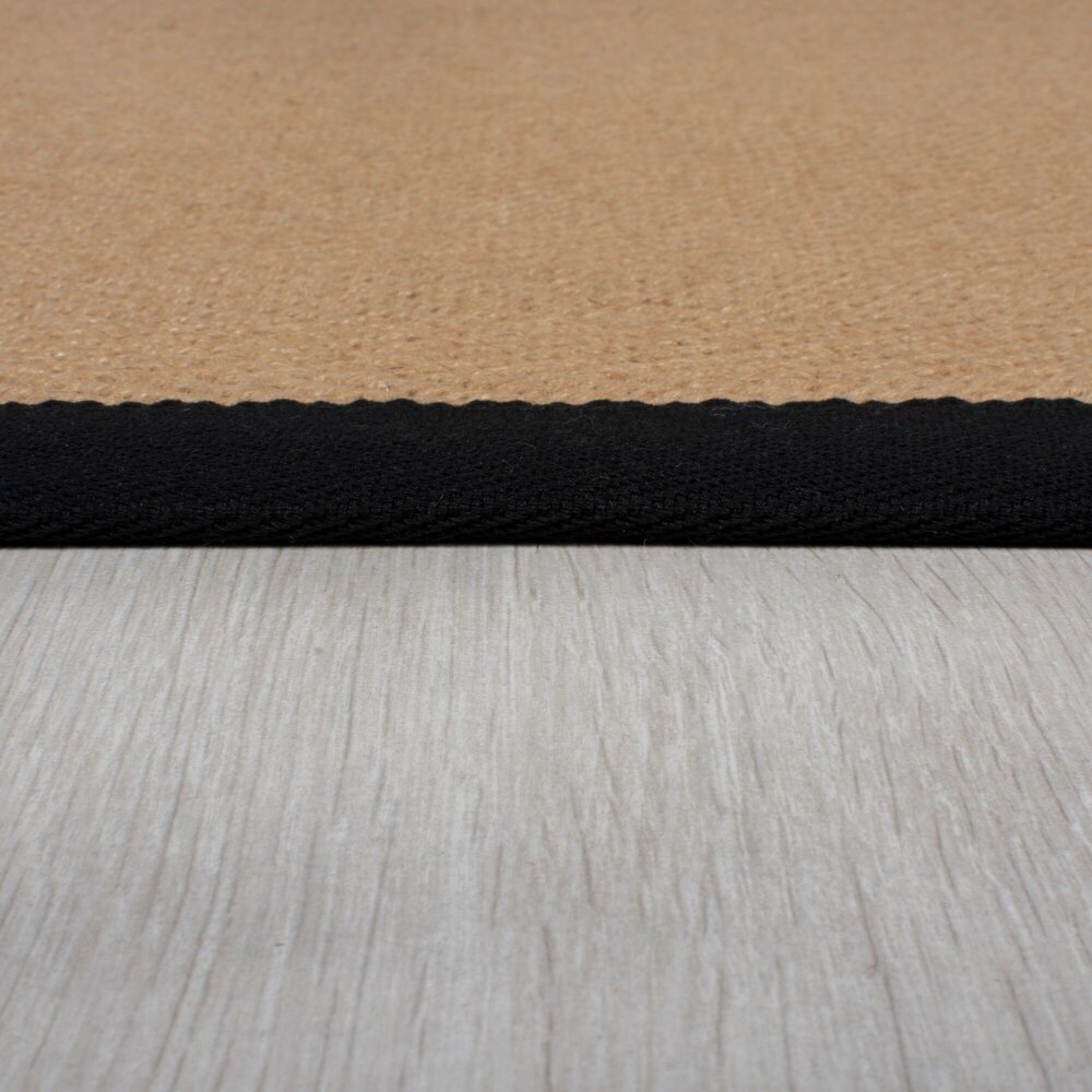 Flycarpets JUTE LOPER - KIRA NATUREL / ZWART