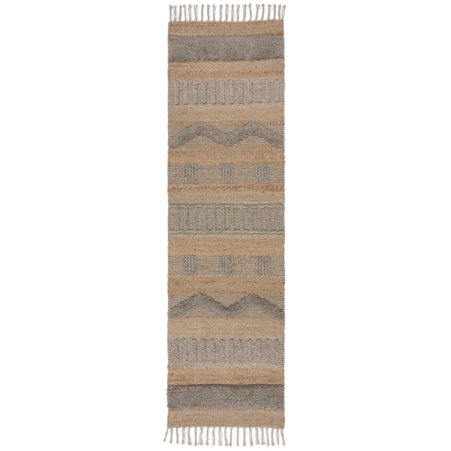 Loper - Medina Modern Jute - Laagpolig - Naturel / Grijs 60X230 Cm Loper - Medina Modern Jute - Laagpolig - Naturel / Grijs 60X230 Cm