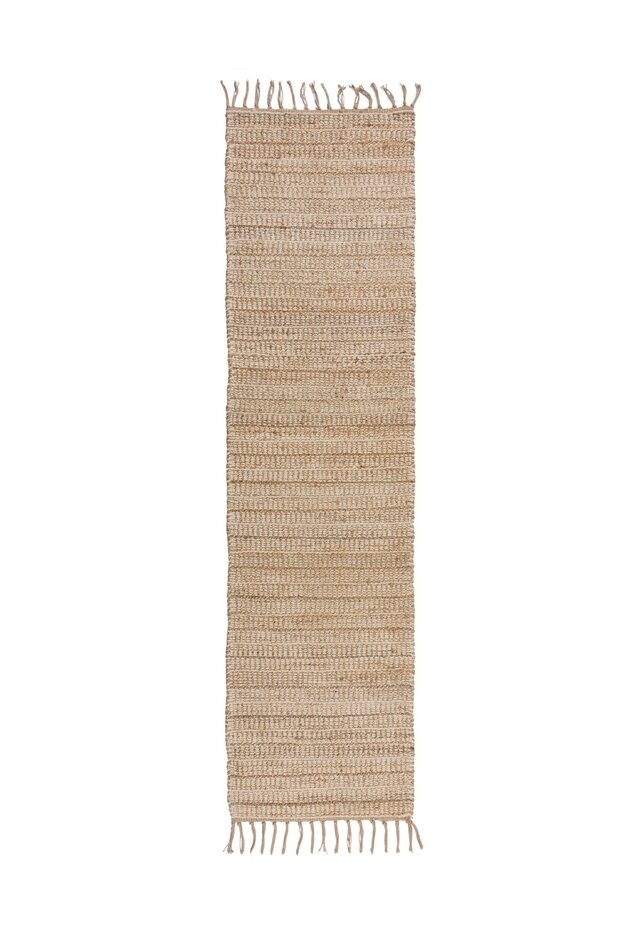 Loper - Levi Jute Modern Effen Handgeweven - Laagpolig - Naturel 60X230 Cm Loper - Levi Jute Modern Effen Handgeweven - Laagpolig - Naturel 60X230 Cm