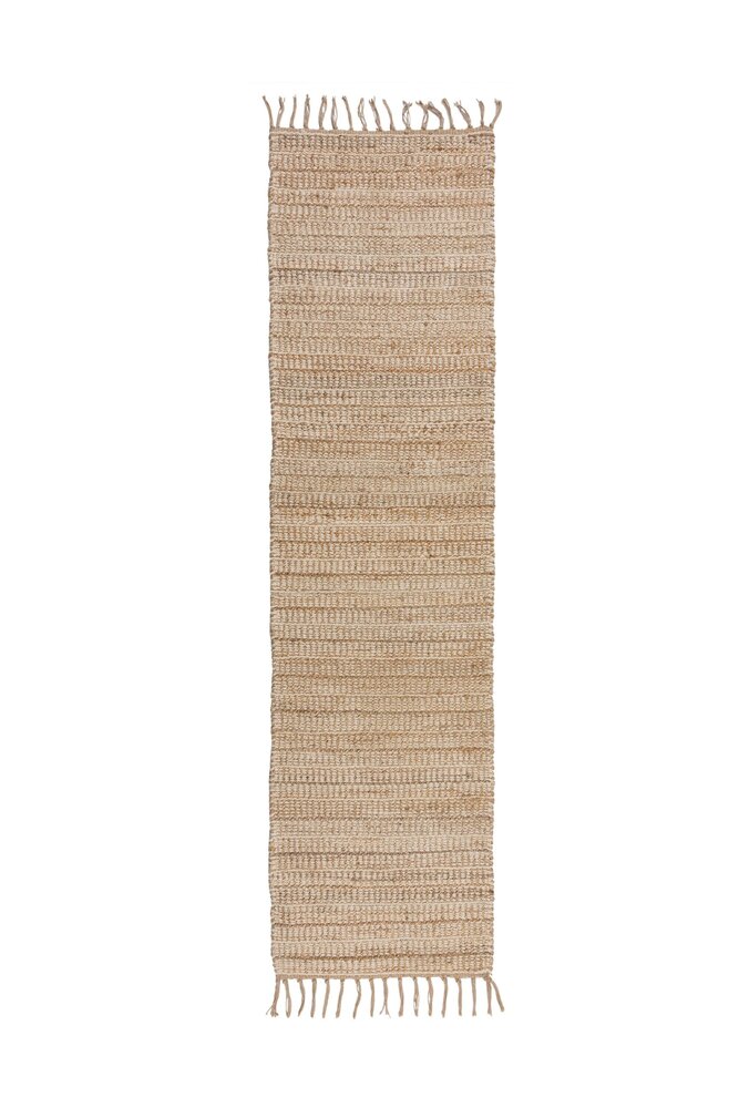 Loper - Levi Jute Modern Effen Handgeweven - Laagpolig - Naturel 60X230 Cm Loper - Levi Jute Modern Effen Handgeweven - Laagpolig - Naturel 60X230 Cm