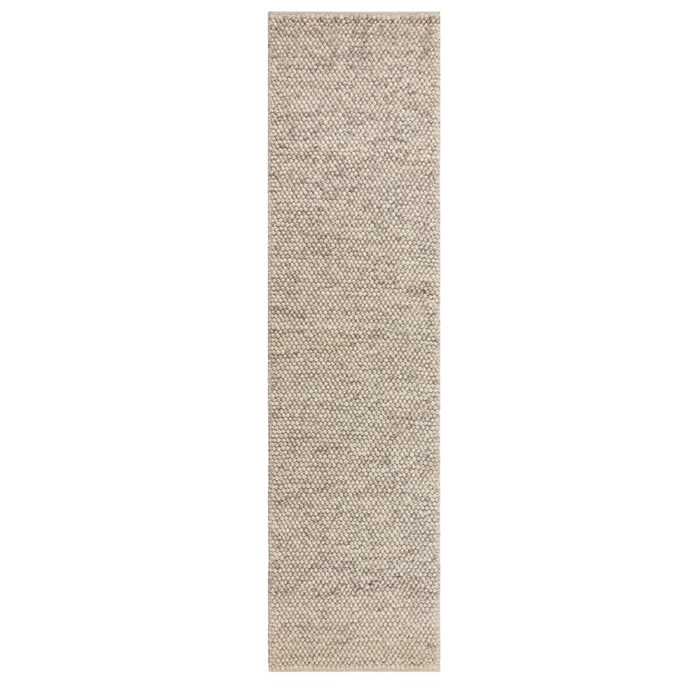 Loper - Minerals Uni Modern Laagpolig - Wol - Bolletjes - Naturel / Beige 60X230 Cm Loper - Minerals Uni Modern Laagpolig - Wol - Bolletjes - Naturel / Beige 60X230 Cm