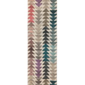 Loper - Archer Modern Laagpolig - 100% Wol - Geo - Multi 60X230 Cm