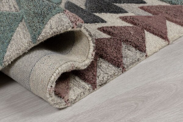 Loper - Archer Modern Laagpolig - 100% Wol - Geo - Multi 60X230 Cm