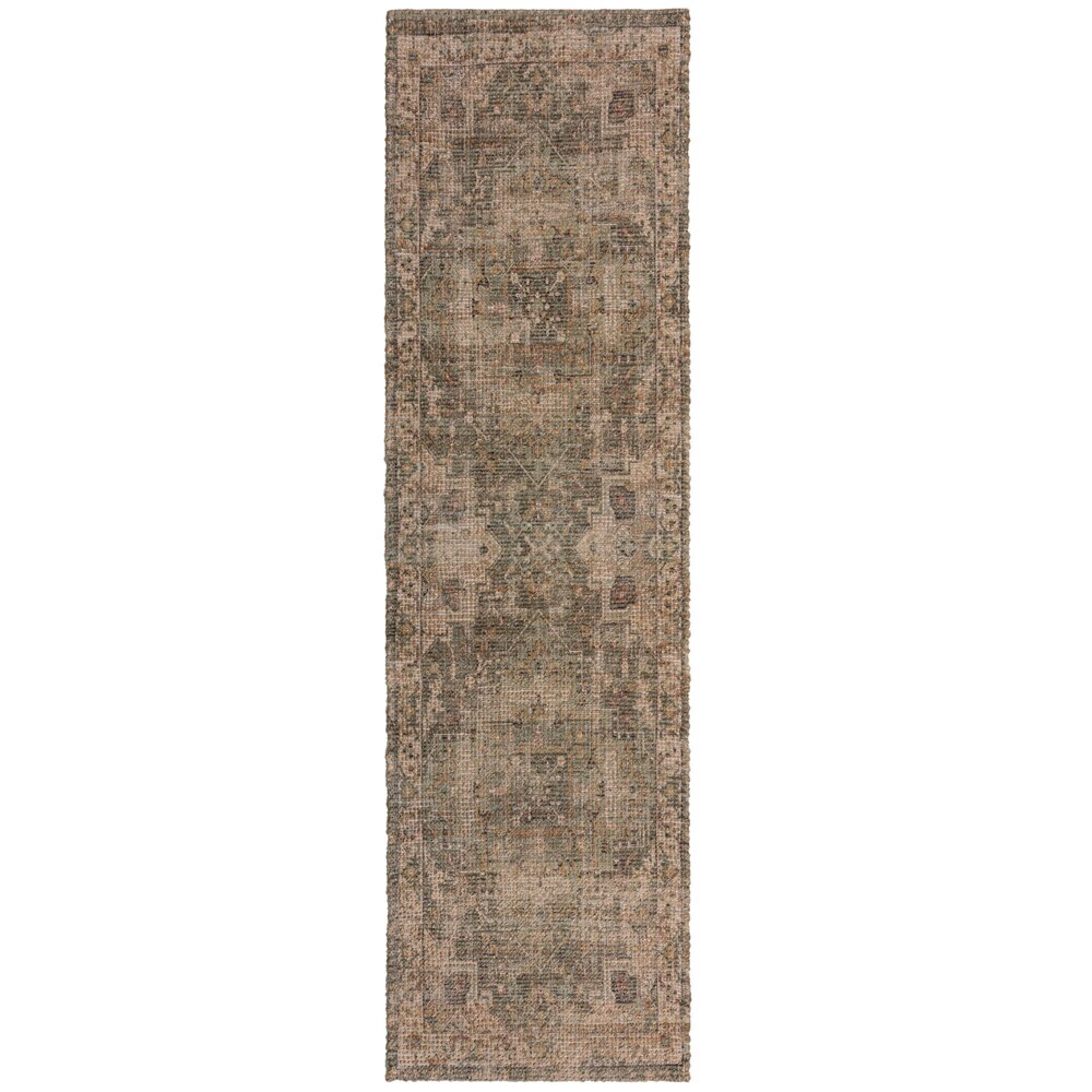 Loper - Selena Vintage Laagpolig - Jute - Groen 60X230 Cm Loper - Selena Vintage Laagpolig - Jute - Groen 60X230 Cm