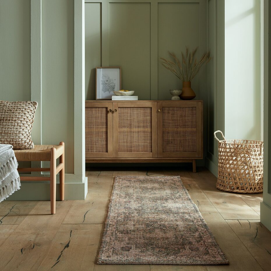 Loper - Selena Vintage Laagpolig - Jute - Groen 60X230 Cm Loper - Selena Vintage Laagpolig - Jute - Groen 60X230 Cm