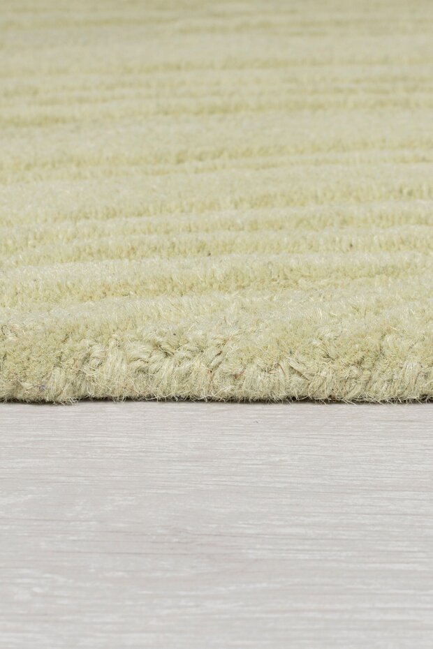 Moderne Loper Wol - Lino Leaf Salie Groen