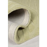 Flycarpets MODERNE LOPER WOL - LINO LEAF SALIE GROEN