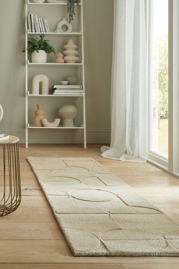 Modern Wollen Loper - Gigi Naturel / Beige Modern Wollen Loper - Gigi Naturel / Beige