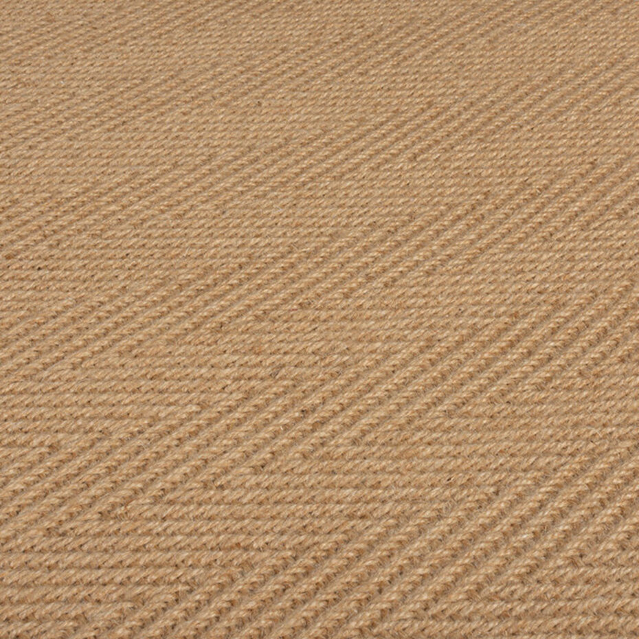 Loper - Kira Modern Jute Naturel / Groen