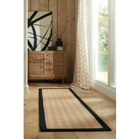 Flycarpets JUTE LOPER - KIRA NATUREL / ZWART