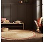 Rond Jute vloerkleed - Kahana Naturel/Terracotta