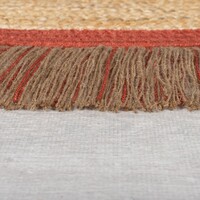 Flycarpets ROND JUTE VLOERKLEED - KAHANA NATUREL/TERRACOTTA