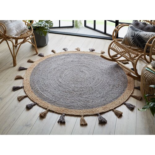 ROND JUTE VLOERKLEED - ISTANBUL NATUREL/GRIJS