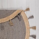 Rond Jute vloerkleed - Istanbul Naturel/Grijs