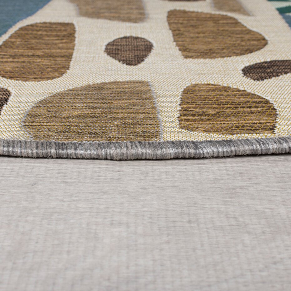 Rond Buitenkleed - Eric Giraffe Blauw Rond Buitenkleed - Eric Giraffe Blauw