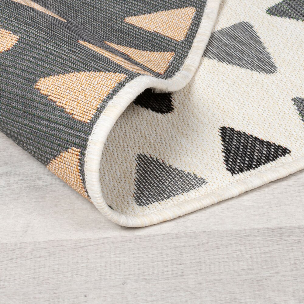 Rond Buitenkleed - Shadow Rays Grijs/Crème Ã˜160 Cm
