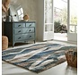 Hoogpolig vloerkleed - Stream Blauw/Groen