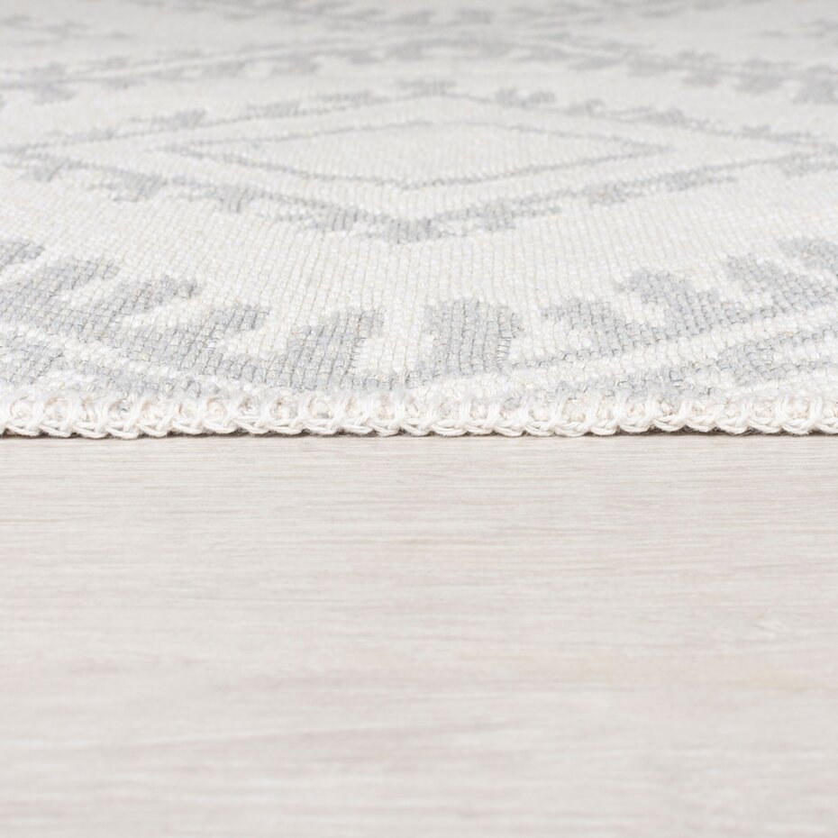 Geometrisch vloerkleed - Alix Gerecycled Grijs