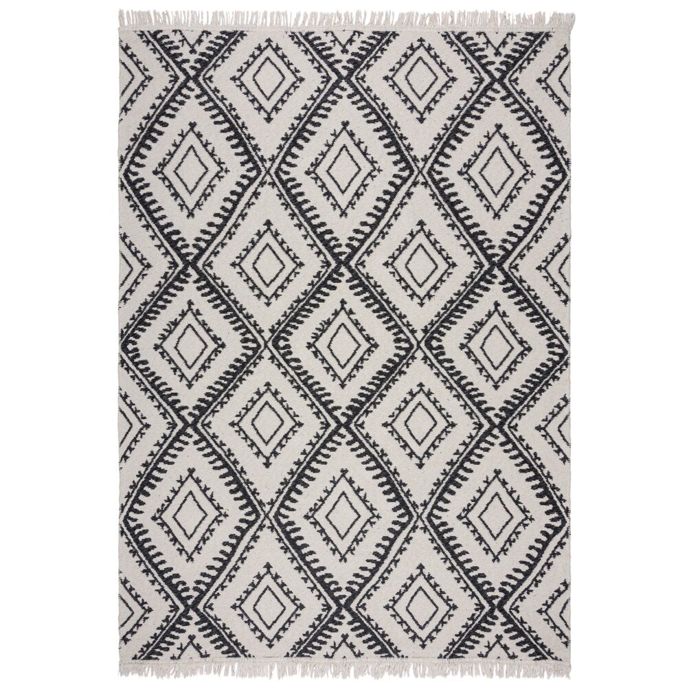 Geometrisch vloerkleed - Alix Gerecycled Grijs