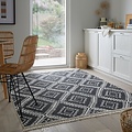 Geometrisch vloerkleed - Alix Gerecycled Grijs