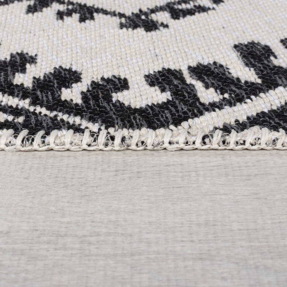 Geometrisch vloerkleed - Alix Gerecycled Grijs