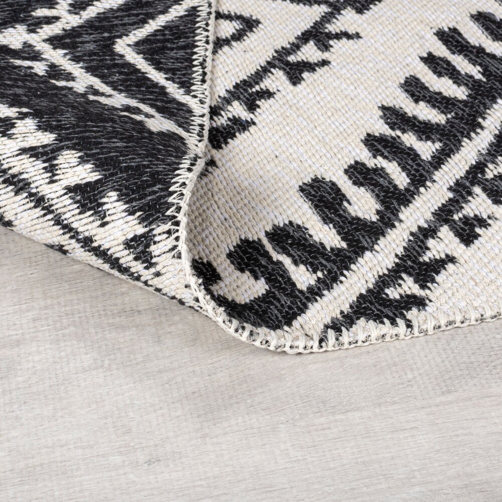 Geometrisch vloerkleed - Alix Gerecycled Grijs