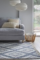 Geometrisch vloerkleed - Alix Gerecycled Blauw