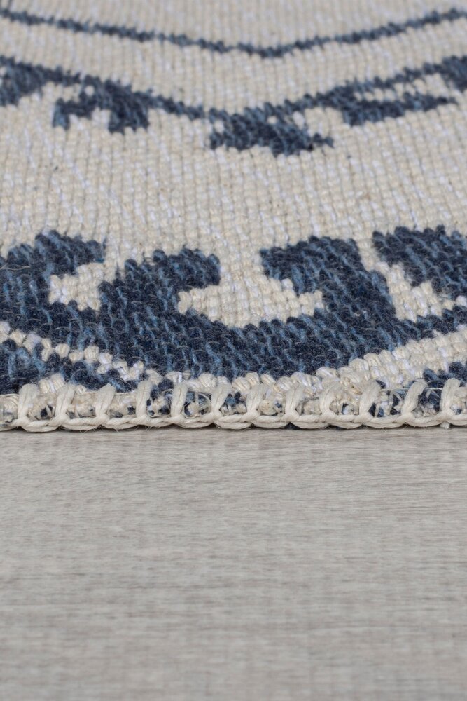 Geometrisch vloerkleed - Alix Gerecycled Blauw Geometrisch vloerkleed - Alix Gerecycled Blauw