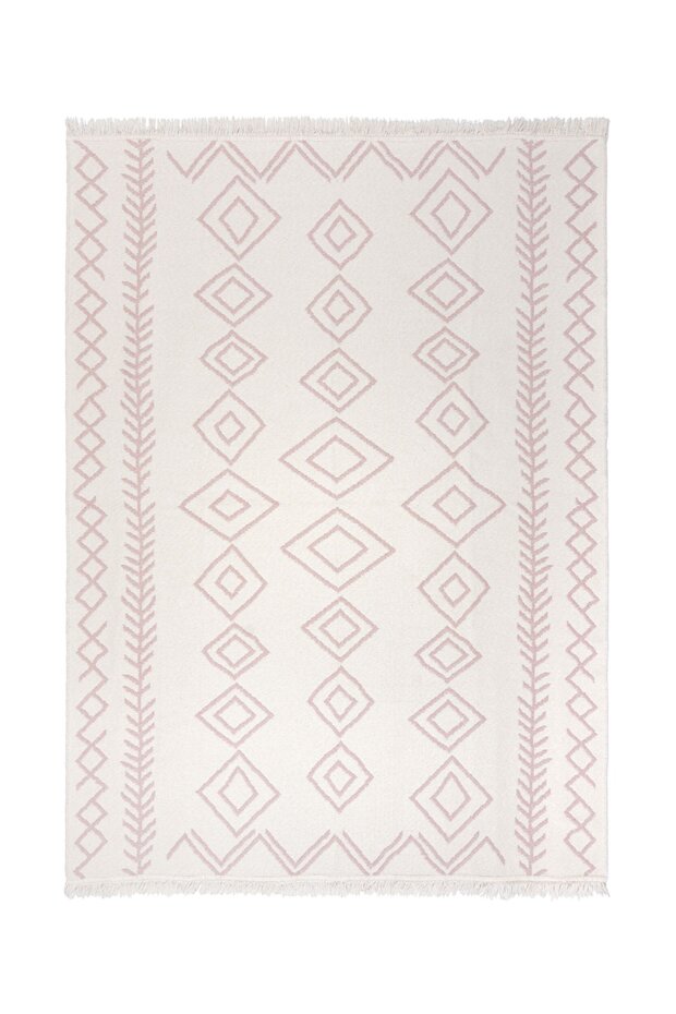 Geometrisch vloerkleed - Edie Gerecycled Roze Geometrisch vloerkleed - Edie Gerecycled Roze