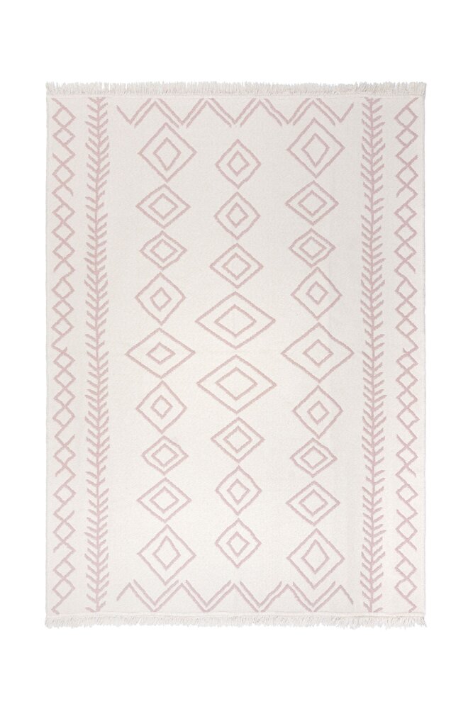 Geometrisch vloerkleed - Edie Gerecycled Roze Geometrisch vloerkleed - Edie Gerecycled Roze