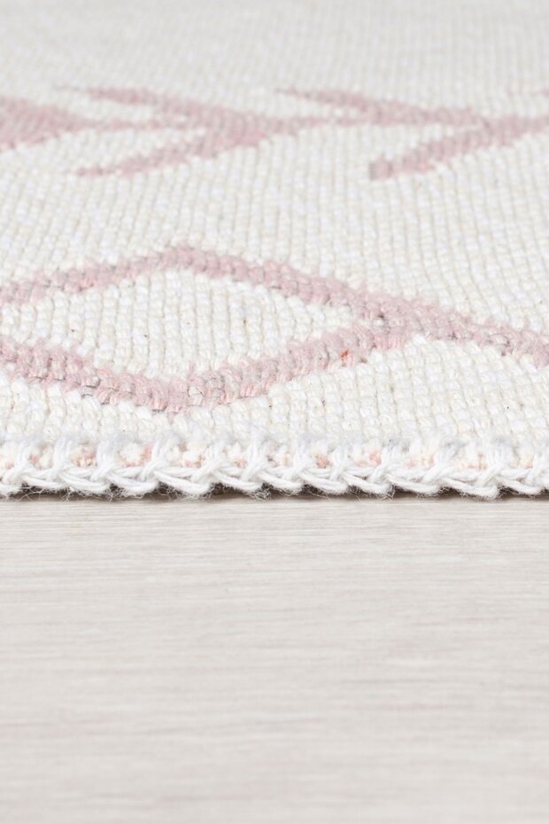 Geometrisch vloerkleed - Edie Gerecycled Roze Geometrisch vloerkleed - Edie Gerecycled Roze