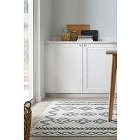 Flycarpets GEOMETRISCH VLOERKLEED - EDIE GERECYCLED ZWART/WIT