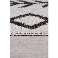 Flycarpets GEOMETRISCH VLOERKLEED - EDIE GERECYCLED ZWART/WIT