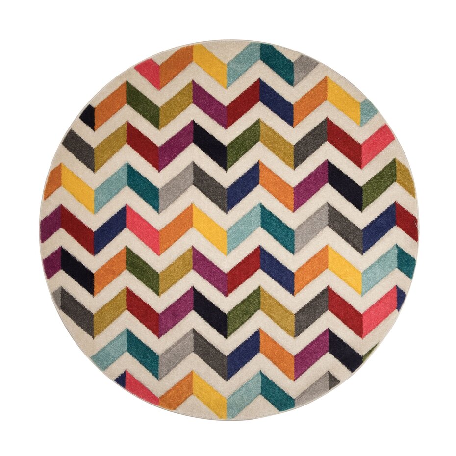 Rond Modern vloerkleed - Bolero Kleurrijk
