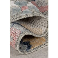 Flycarpets BINNEN- EN BUITENKLEED - FLORA GRIJS/MULTI