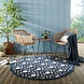 Rond Modern Buitenkleed - Oro Blauw