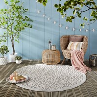 Flycarpets ROND MODERN BUITENKLEED - ARGENTO GRIJS Ø160CM