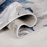 Flycarpets MODERN VLOERKLEED - MARBLED GRIJS/NAVY