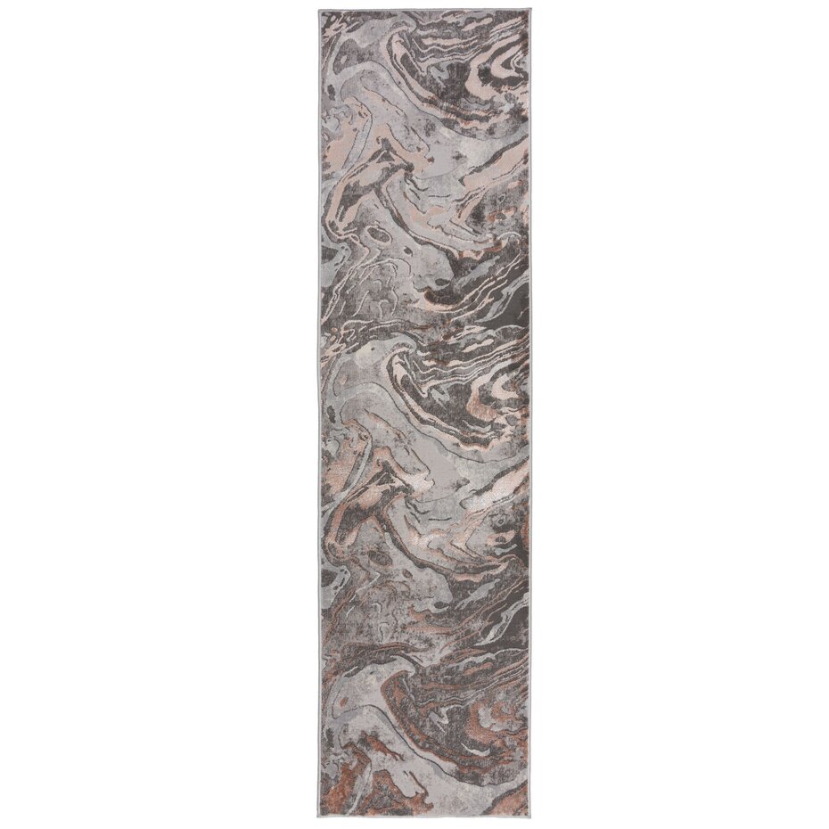 Moderne Loper - Marbled Grijs/Roze