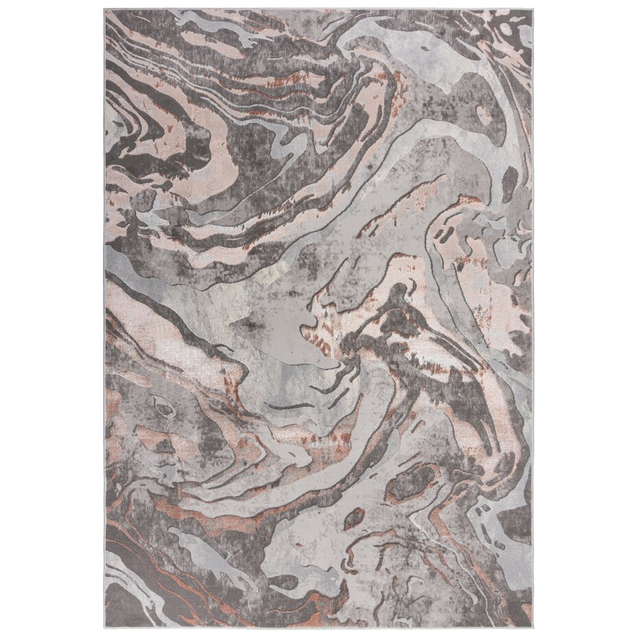 Modern vloerkleed - Marbled Grijs/Roze Modern vloerkleed - Marbled Grijs/Roze
