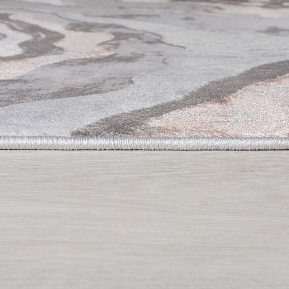 Modern vloerkleed - Marbled Grijs/Roze Modern vloerkleed - Marbled Grijs/Roze
