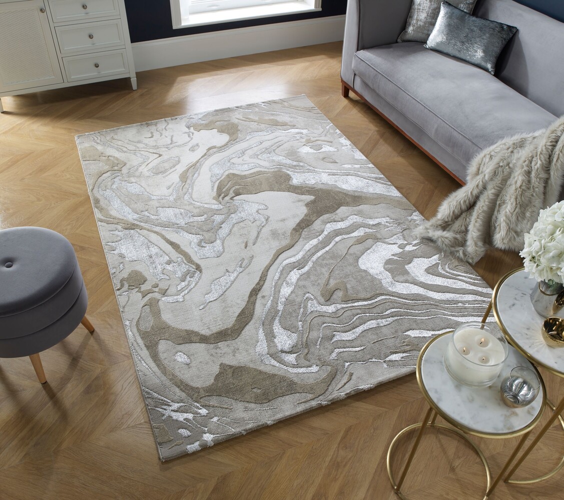 Modern vloerkleed - Marbled Beige Modern vloerkleed - Marbled Beige