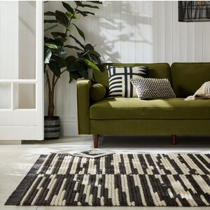 Flycarpets BERBER VLOERKLEED - LINA  ZWART / WIT