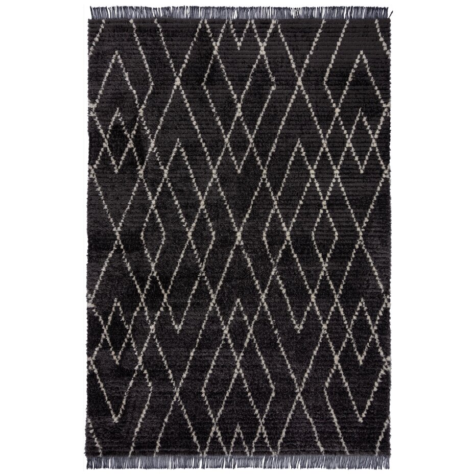 Geometrisch vloerkleed - Aisha Zwart/Wit Geometrisch vloerkleed - Aisha Zwart/Wit