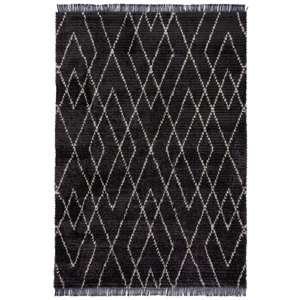 Geometrisch vloerkleed - Aisha Zwart/Wit Geometrisch vloerkleed - Aisha Zwart/Wit